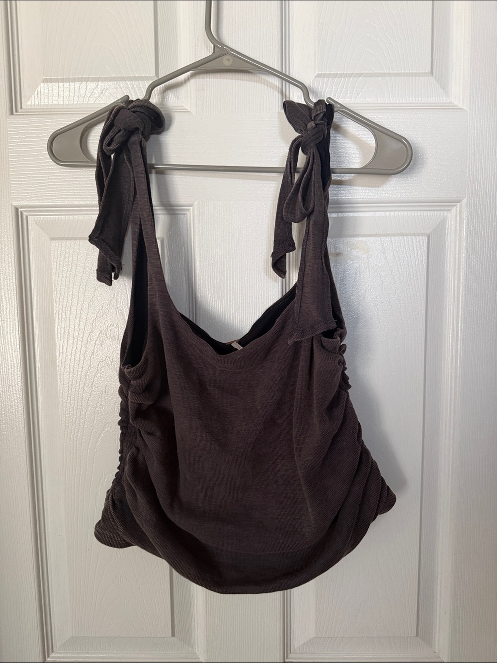 Free people tie-Shoulder Ruched Tank Top
